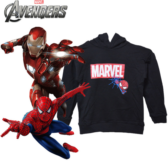 마블 어벤져스 남아동 스윙 후드 티셔츠