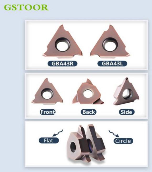 GBA43R 인서트 1.0mm 4.9mm 얕은 홈 가공 터닝 CNC 선반 스테인레스 스틸 용 슬롯 카바이드, 01 10PCS, 38 GBA43L110 GM2ZS