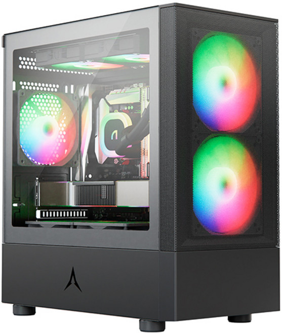 앱코 G26M 메가플로우 미니 MESH 미니타워 케이스 블랙, 앱코 G26 메가플로우 미니타워 케이스 블랙