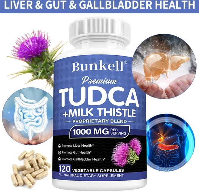 TUDCA + 밀크씨슬 보충제 - 담즙염 간 지원 담낭 건강 장 건강 간 청정 디톡스 및 리페어 포뮬라, 1개, 60정 - 쿠팡