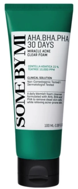 썸바이미 아하 바하 파하 30 데이즈 미라클 아크네 클리어 폼, 100ml, 1개 - 쿠팡
