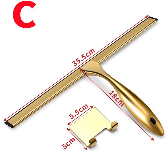 외부창문청소 밀대 베란다 아파트 손잡이가 달린 스테인레스 스틸 창문 유리 청소 도구 실리콘 고무 브러시 욕실 샤워 스퀴지 주방 자동차 거울 와이퍼, 3)14in