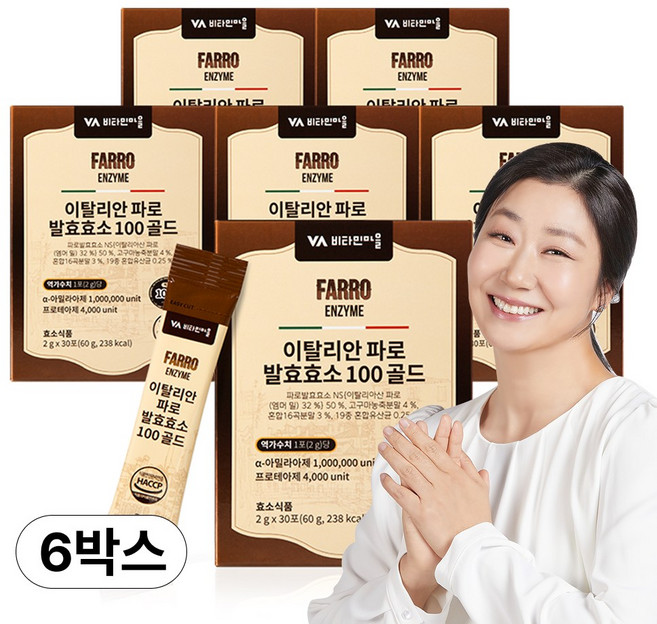 비타민마을 이탈리안 파로 발효효소 100 골드, 60g, 6개