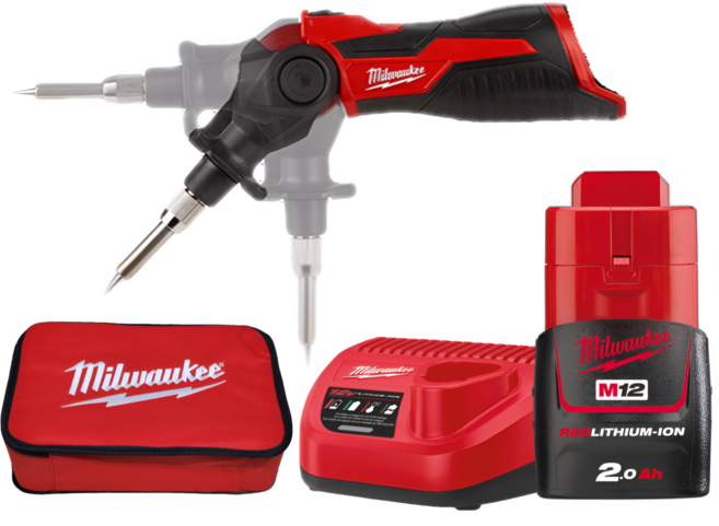 밀워키 무선인두기 세트 충전 M12 SI 신형 납땜기 2Ah배터리세트, 1세트