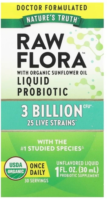 Nature's Truth Raw Flora 액상 프로바이오틱 무맛 30억CFU 30ml, Nature's Truth Raw Flora™ Liqu, 1개 - 쿠팡