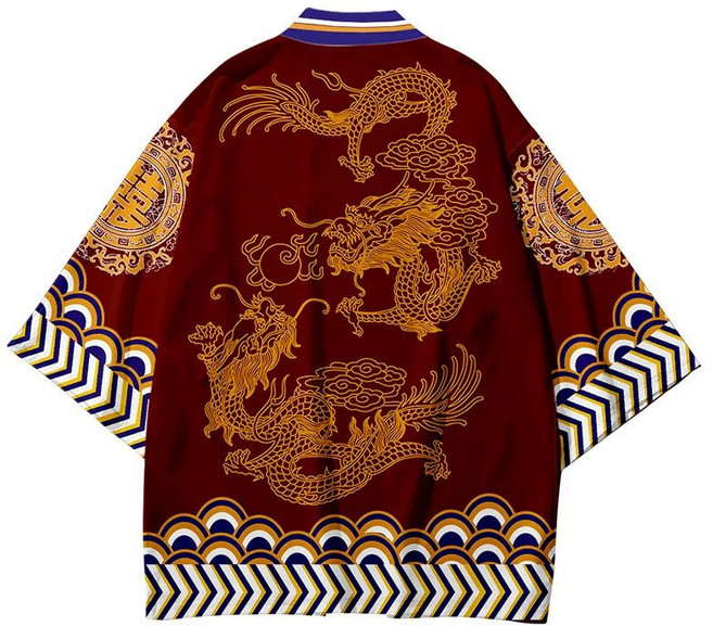 실크 곤룡포 가운 두루마기 로브 용무늬 개량 벨린