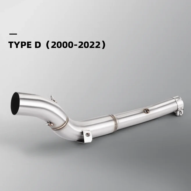 [호환] DRZ 400 2000-2022 DRZ400 S SM 오토바이 배기 연결 파이프 51MM 구경, 01 TYPE D