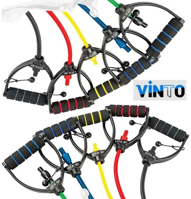 VINTO 스트레칭 튜빙밴드 - 근련 헬스 운동용 고무밴드 할인전, 블랙상급 30LB, 1개, 블랙