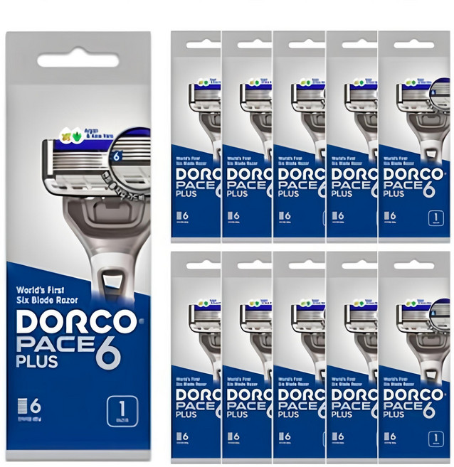 도루코 페이스 6 휴대용 면도기, 1개입, 10개