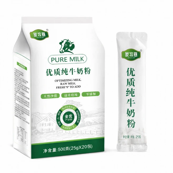 몽골 고칼슘 순우유 분말 무설탕 전지분유 스틱 가루우유 독립 포장 우유가루 500g, 1개 - 쿠팡