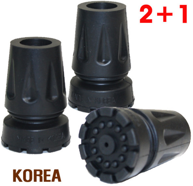 2+1 지팡이고무 지팡이발 노인용 고무 발 팁 패킹 바킹, 지팡이고무(2+1), 1세트