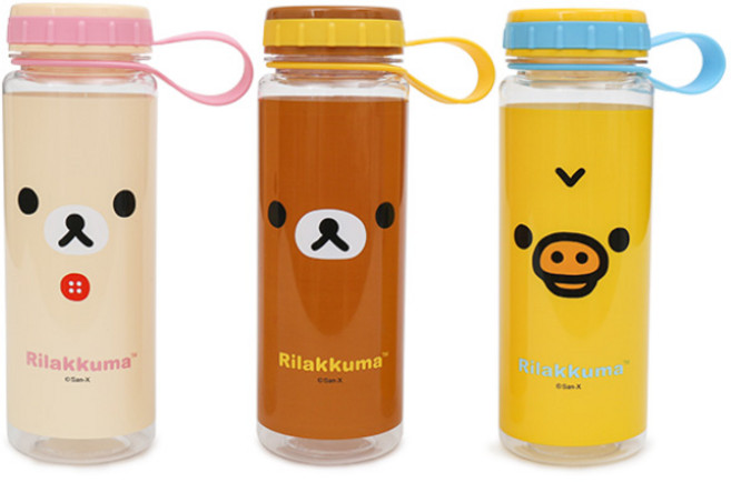 리락쿠마 물통 [핸들 얼굴 500ml-RK189] [R0040], 리락쿠마-R0040-엘로우, 1개