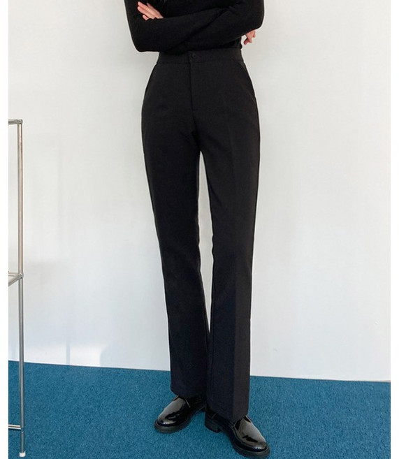 (기모버전)(강추 S-2XL) 슬림 라인 본딩 기모 하이웨스트 부츠컷 슬랙스