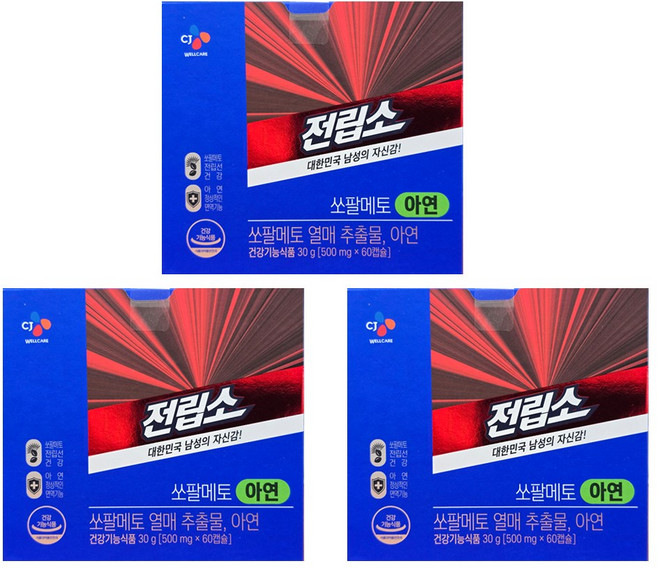 전립소 쏘팔메토, 60정, 3개