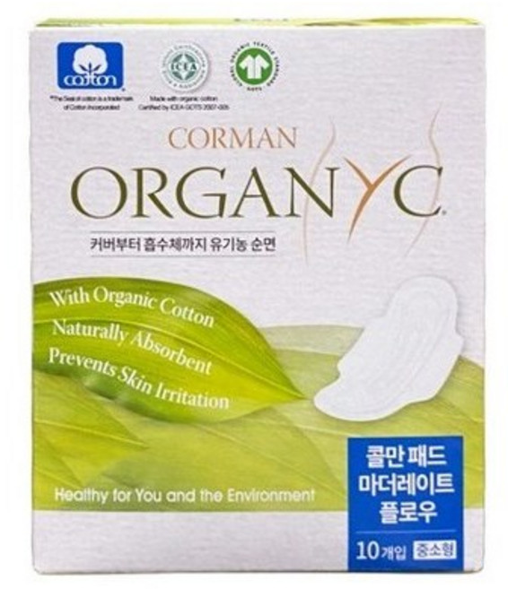 콜만 패드 마더레이트 플로우 중소형 생리대 날개형, 2개, 40개입