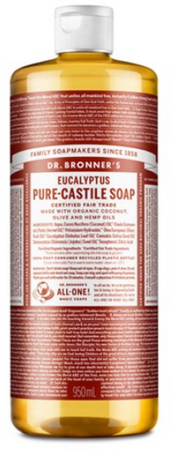 닥터 브로너스 유칼립투스 퓨어 캐스틸 솝 바디워시, 950ml, 12개