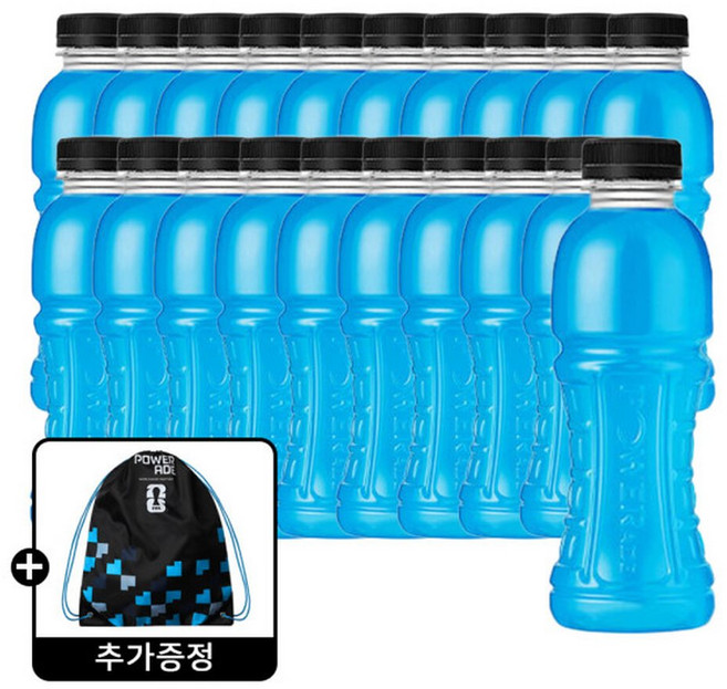 파워에이드 마운틴블라스트 무라벨 355ml 20페트 +(증정)파워에이드 슈즈 폴더블백