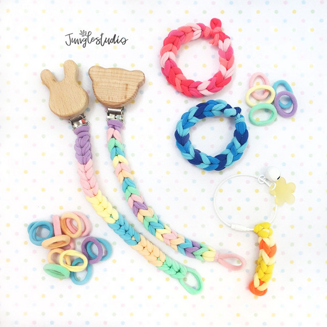 [정글스튜디오] 미니목 미니링 2cm 3cm 양말목공예/팔찌 머리끈 쪽쪽이클립 스트랩 홀더 만들기, 2cm_크리스마스 레드(두배팩), 1개