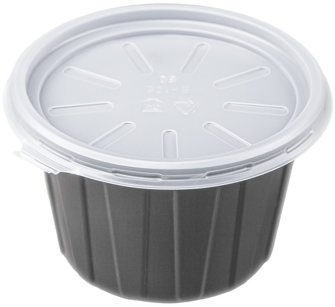 EL 105파이 국용기 대형 흑색 PP 일회용 배달 포장용기, 1개, 500세트