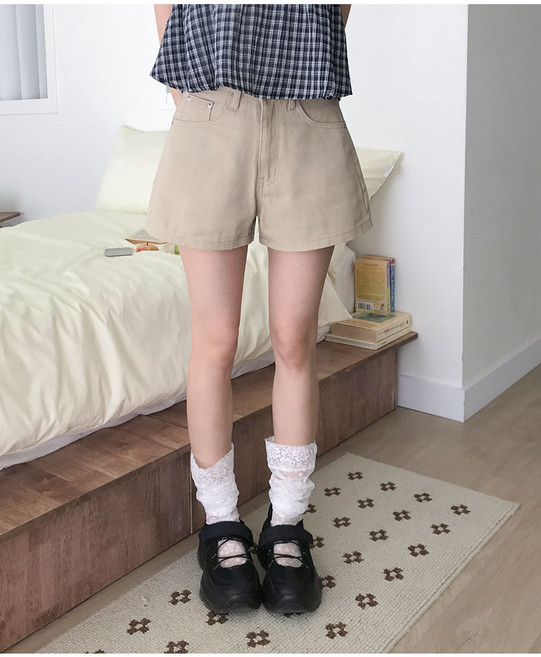 부기샵 렌로 인밴딩 A라인 코튼 여름 숏팬츠