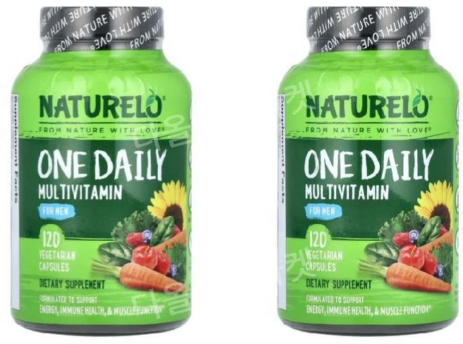 2개 내추렐로 원데일리 남성 멀티비타민 포맨 남성용 종합비타민 남성 멀티비타민 120베지캡, 120정 - 쿠팡