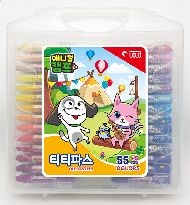 티티)크레파스 55색공용 1개입, 1개, 55색