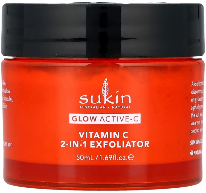 수킨 글로우 액티브-C 비타민 C 2-in-1 각질 제거제 50ml (1.69 fl oz) SKN-01160 - 쿠팡