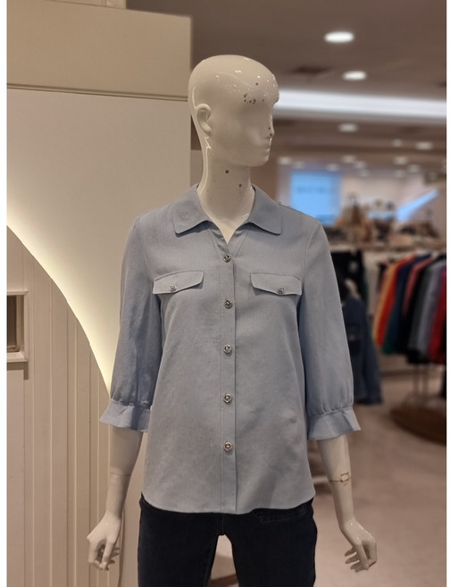 크로커다일레이디 풀오픈 버튼 블라우스 CLEMBL108