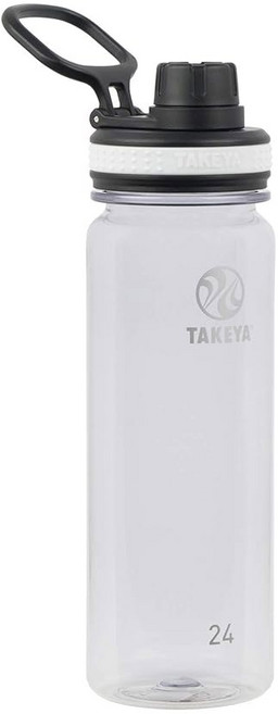 트리탄 스포츠 물병 - BPA 프리 및 식기세척기 사용이 가능한 뚜껑 손잡이가 있는 재사용 병 간단한 누수 방지 24온스 비바시티 퍼플, Clear, 32 Ounces