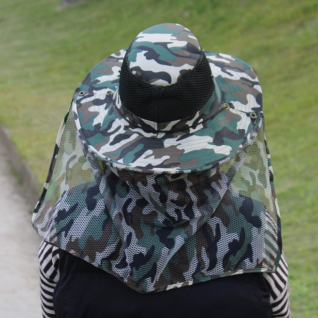 정글 모자 방충 매쉬 챙모자 작업모자 그늘막 햇빛차단 넥커버