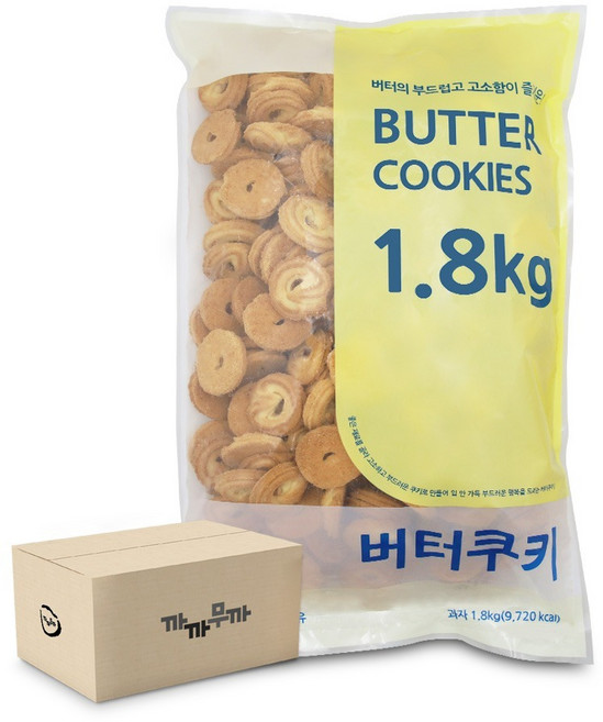 [달콤박스] 신흥제과 버터쿠키 1.8kg 2개입 1박스, 2개