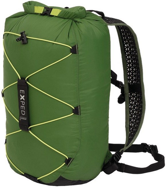 EXPED Cloudburst 輕量防水背包 25L/15L 防水係數PU10000 mm, 森林綠15L