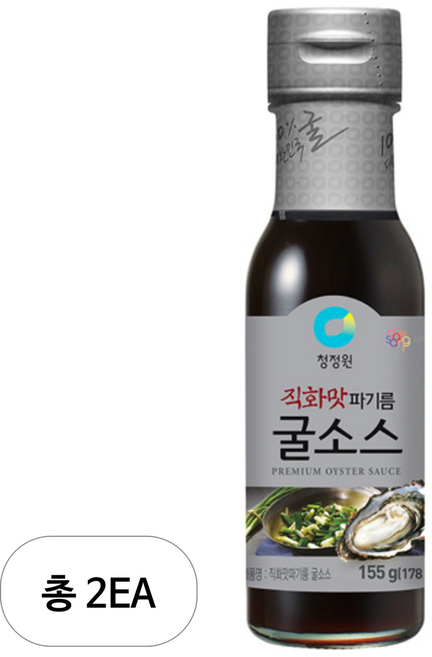 청정원 직화맛 파기름 굴소스, 155g, 2개