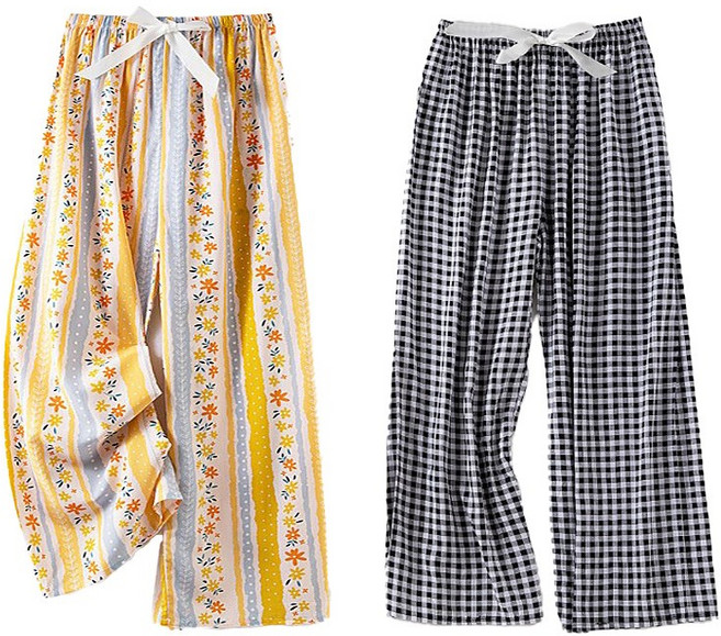 1+1 가볍고 편한 냉장고 바지 여성 여름 쿨 냉감 홈웨어 아이스 파자마