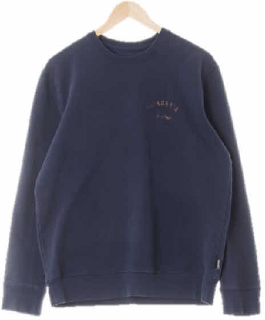 1185 PATAGONlA 네이비 프린팅 면혼방 텍스트워싱맨투맨 [M]