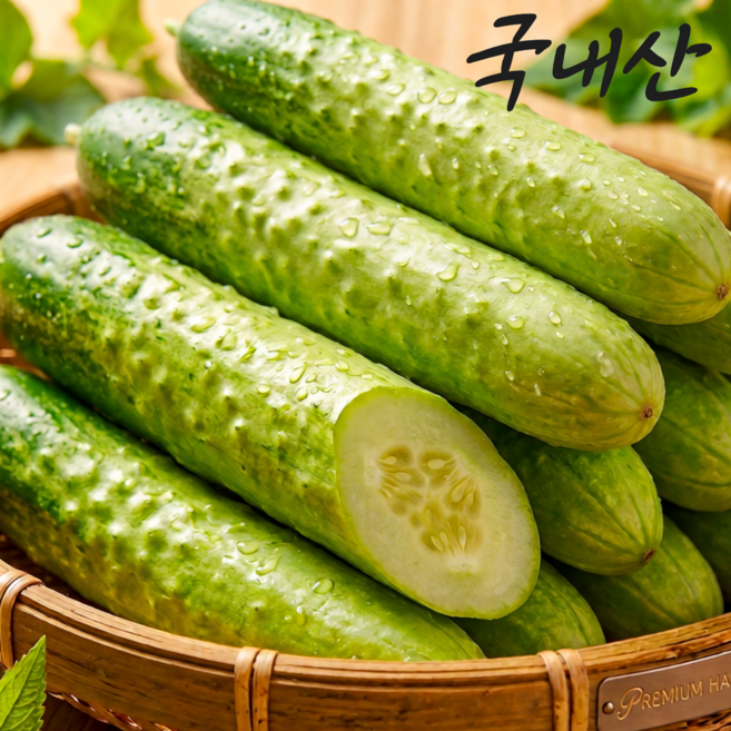 [산지직송] 당일수확 아삭한 국내산 백다다기 백오이, 1박스, 2kg(가정용)