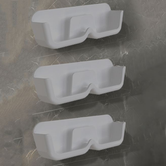 벽걸이 부착식 안경 보관 거치대 3개, 그레이