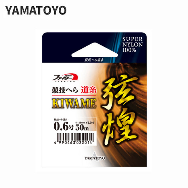 야마토요 현황 키와메 헤라원줄 50m 골드 붕어원줄, 1.2호-022045, 1개