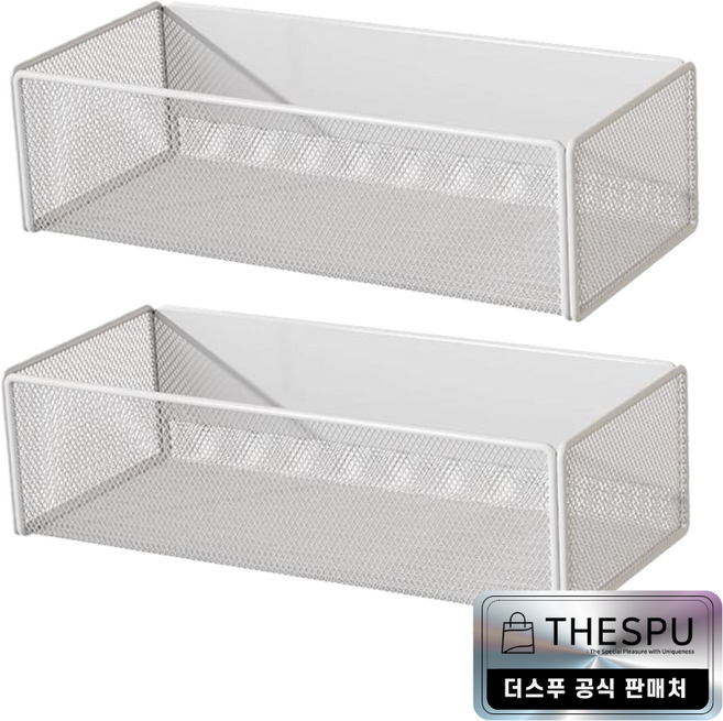 더스푸 다용도 냉장고 세탁기 주방 자석 선반, 2개, White (흰색)