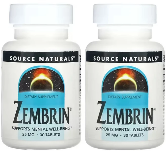 1+1 소스내츄럴스 젬브린 25mg 30정 칼슘 글루텐프리, 2팩 - 쿠팡