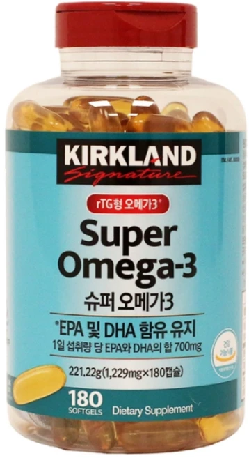[코스트코] 커클랜드 시그니처 슈퍼 오메가3 알티지 180갭슐, 180정, 1개 - 쿠팡
