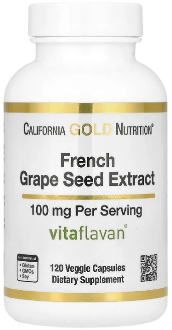 CGN 포도씨추출물 프랑스산 캘리포니아골드 Vitaflavan 100mg 120캡슐, 1개, 120정 - 쿠팡