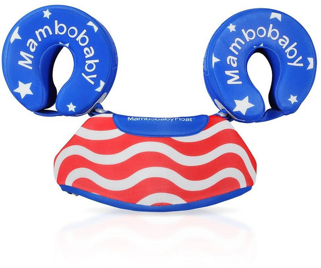 Mambobaby Toddler Swim Vest for 3-8 Years 33-66 lbs Arm Floaties Kids 3-in-1 Training Modes & No I, American flag