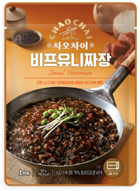샘표 차오차이 비프유니짜장 (전자레인지용), 6개, 180g