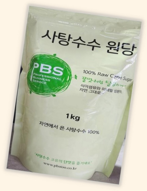 (수담스토어) 고급 천연 사탕수수 설탕 비정제원당 갈색설탕 1kg 2개