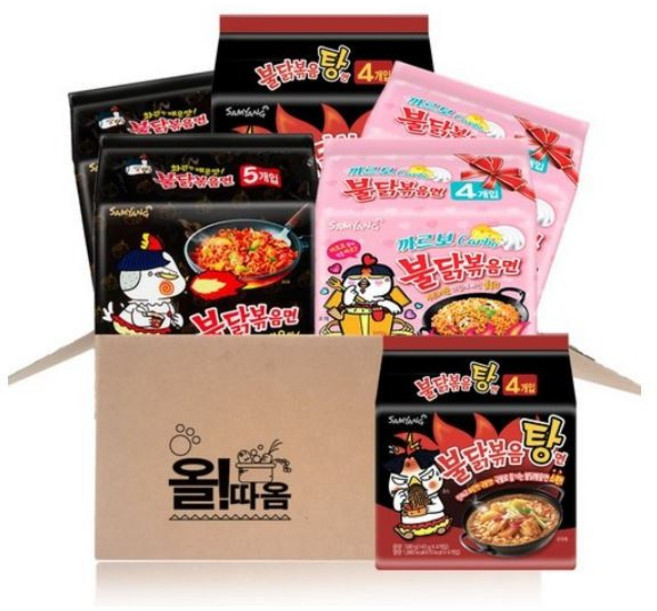 올따옴) 멀티라면 세트 불닭볶음면 2봉+불닭볶음탕면 2봉+까르보불닭볶음면 2봉