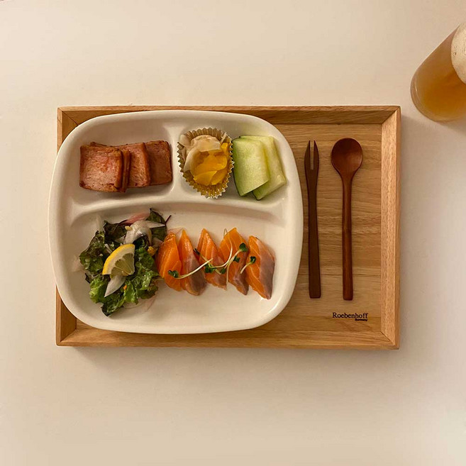 다이어트 성인 어린이집 가정용 급식판 어른 3구 초등학생 식판, 화이트, 3구식판, 1개