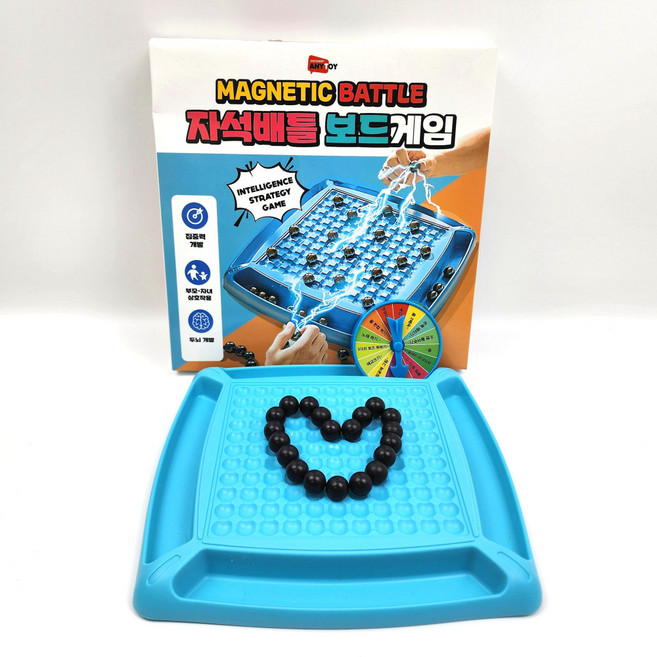 [무료배송/당일배송] 마그네틱 구슬 배틀 게임 자석 보드게임 복불복 체스 퍼즐 [엘리빅마켓], 1.자석배틀게임(중사이즈)_1박스, 1개