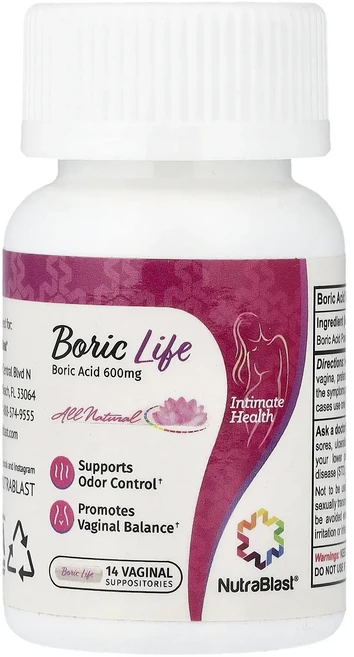몸관리하세요 겨울입니다 NutraBlast Boric Life 붕산 600mg 질 좌약 14개 특별관리진행, NutraBlastBoricLife붕산600mg질좌약1 - 쿠팡