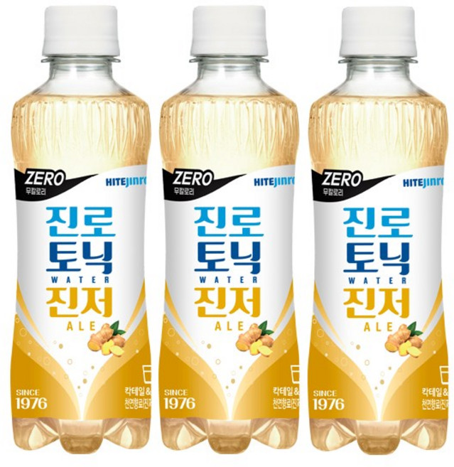진로토닉워터 하이트진로 제로 진저에일, 300ml, 6개